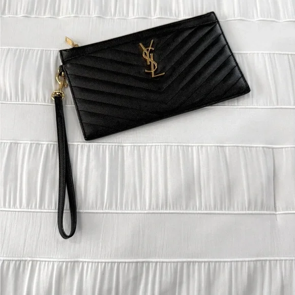 Yves Saint Laurent Black Quilted Wristlet. AUTHENTIC! - Picture 15 of 15